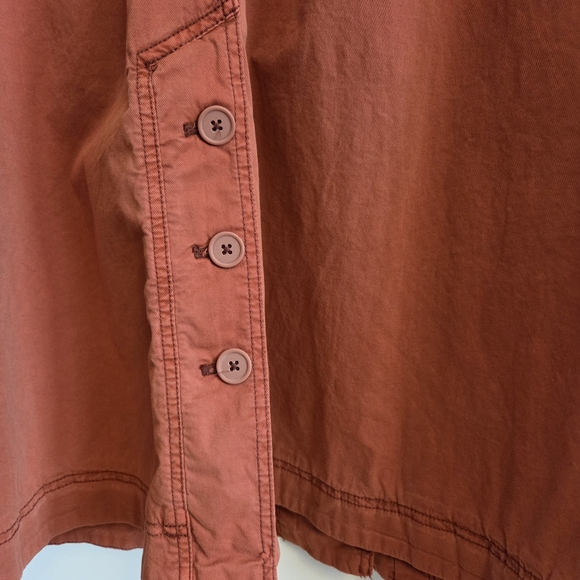 ANTHROPOLOGIE Longline Anorak Utility Jacket Large Terracotta - Picture 7 of 9